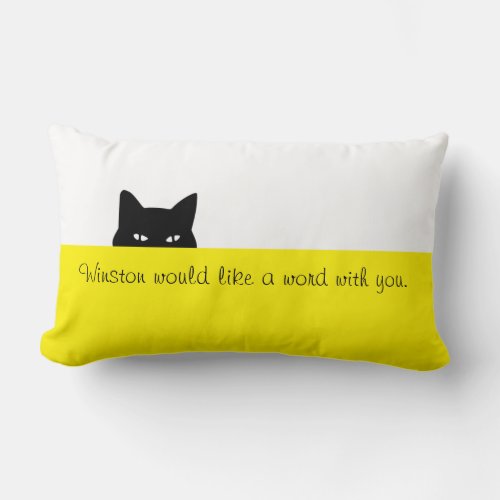 Sneaky Cat Throw Pillow