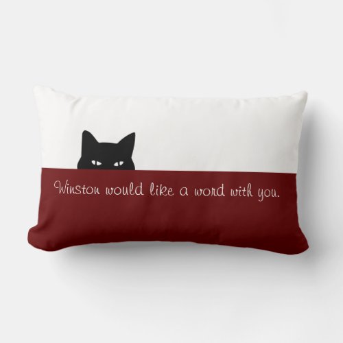 Sneaky Cat Throw Pillow