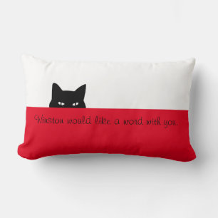 Sneaky Cat Throw Pillow