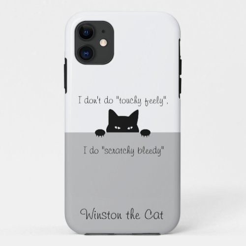 Sneaky Cat Touchy Feely Case_Mate iPhone Case