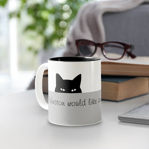 Sneaky Cat Two_Tone Coffee Mug