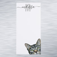 Sneaky Cat Watercolor Monogram Name