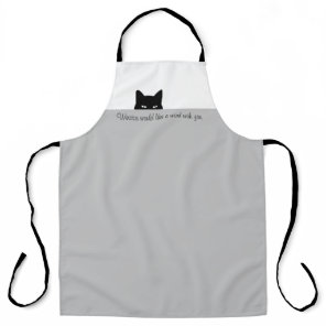 Sneaky Cat Would Like a Word with You Apron
