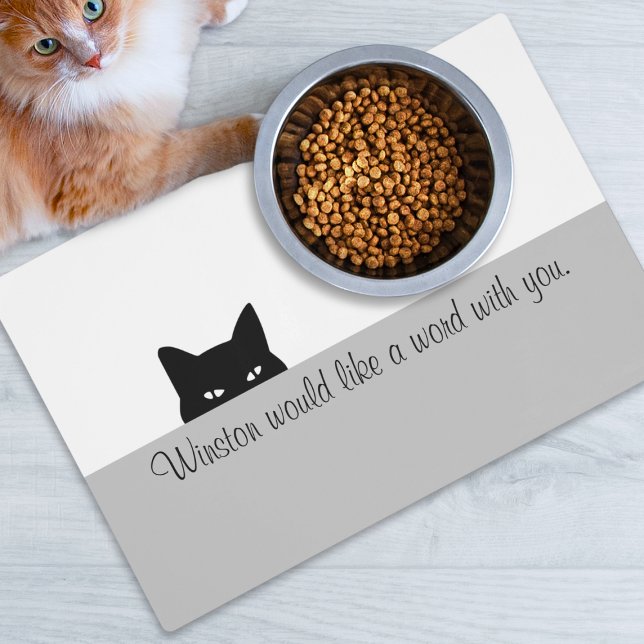 Sneaky Cat Would Like a Word with You Placemat (Creator Uploaded)