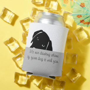 Sneaky Dog Not Drinking Alone Can Cooler