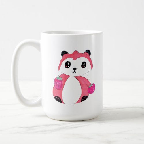 Sneaky Fox Berry Panda Cartoon Drawing for Kids  Coffee Mug