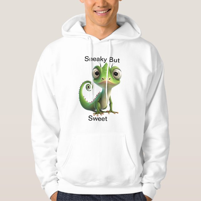 Sneaky Gecko – Funny Pocket Lizard lovers Hoodie  (Front)
