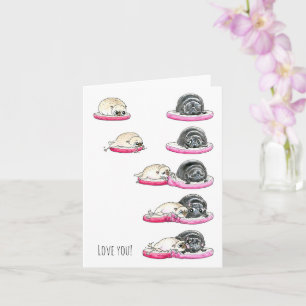 Sneaky Kiss pug love card