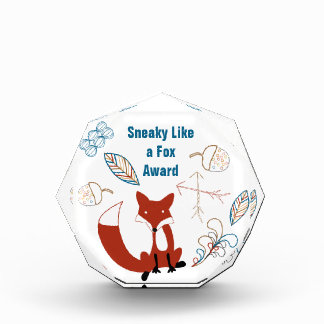 Sneaky Like a Fox Modern Fox Woodland Pattern Award