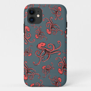 Sneaky Octopus Pattern iPhone 11 Case