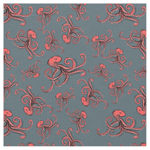 Sneaky Octopus Pattern Fabric