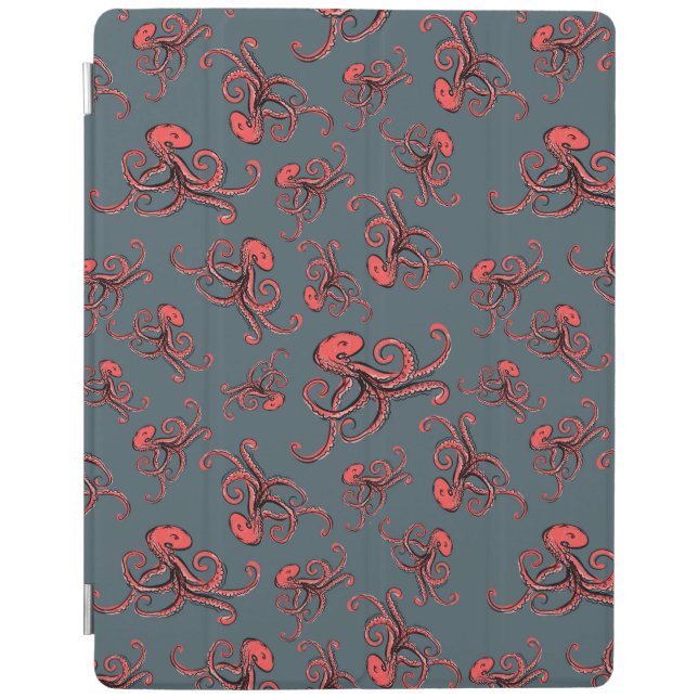 Sneaky Octopus Pattern iPad Smart Cover (Front)