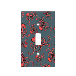 Sneaky Octopus Pattern Light Switch Cover