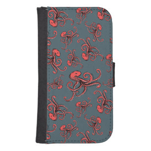Sneaky Octopus Pattern Phone Wallet
