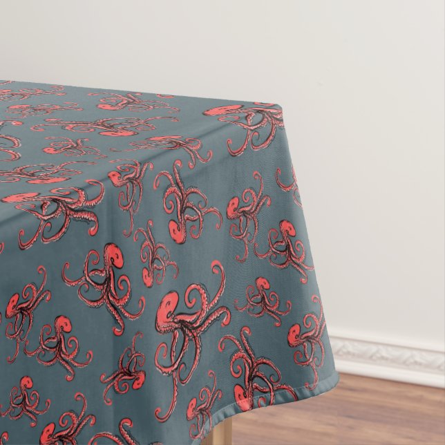 Sneaky Octopus Pattern Tablecloth (In Situ)