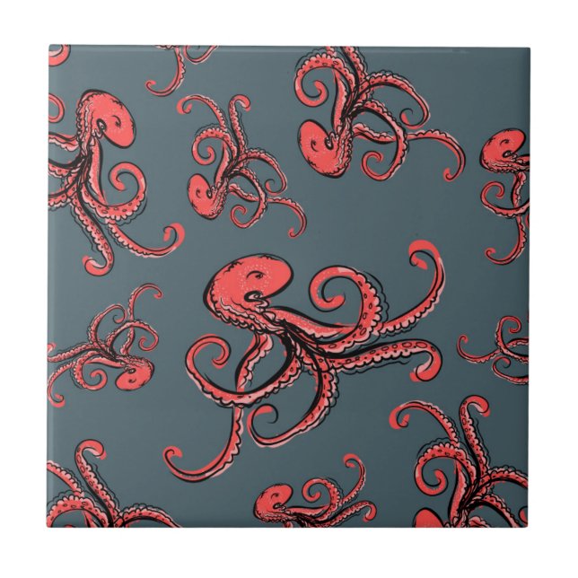 Sneaky Octopus Pattern Tile (Front)