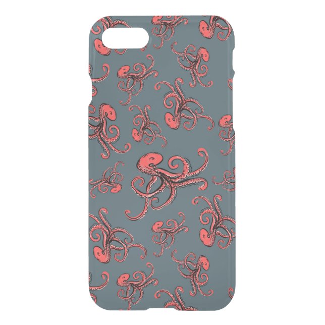 Sneaky Octopus Pattern Uncommon iPhone Case (Back)