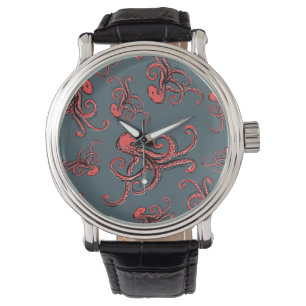 Sneaky Octopus Pattern Watch