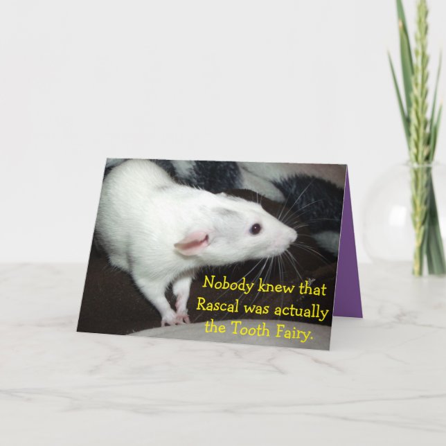 sneaky rat, Birthday card (Front)