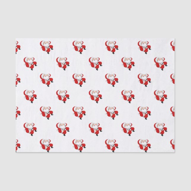 Sneaky Santa 10lb Tissue Paper, White Tissue Paper (Front)