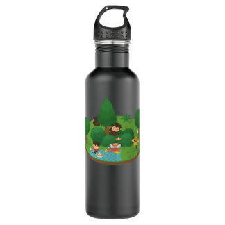Sneaky Sasquatch Floating Picnic Classic T Shirt Stainless Steel Water Bottle