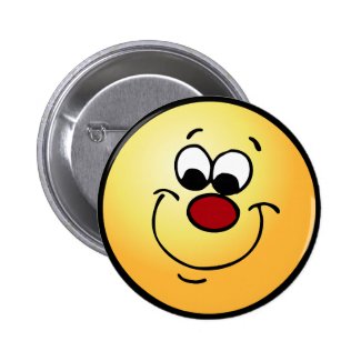 Sneaky Smiley Face Grumpey Pinback Buttons
