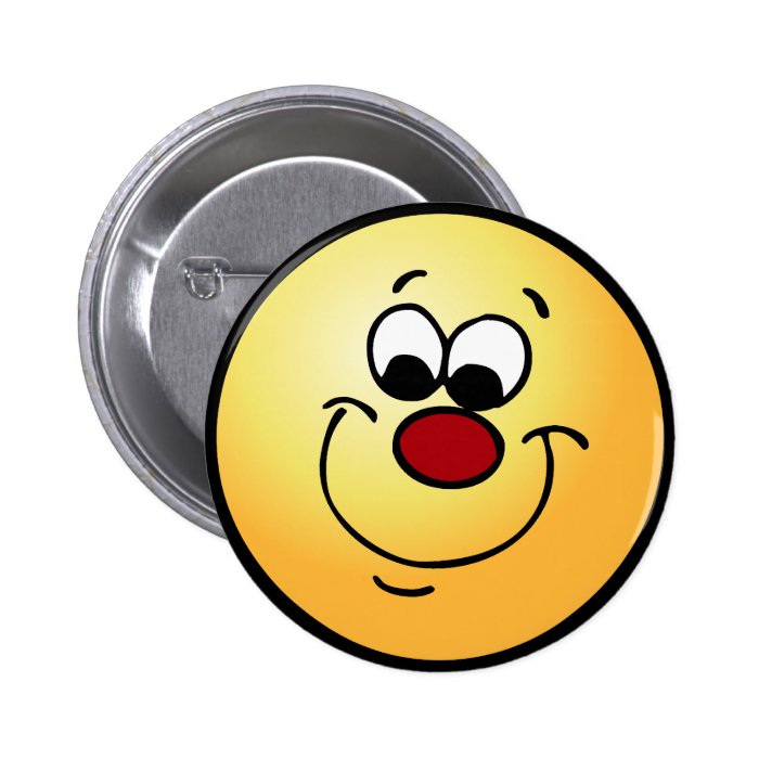 Sneaky Smiley Face Grumpey Pinback Buttons