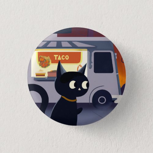 Sneaky Taco Cat Button
