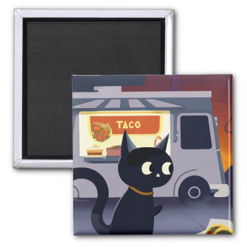 Sneaky Taco Cat Magnet