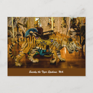 Sneaky the Tiger Spokane, WA. Postcard