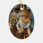 Sneaky Tiger Ceramic Ornament