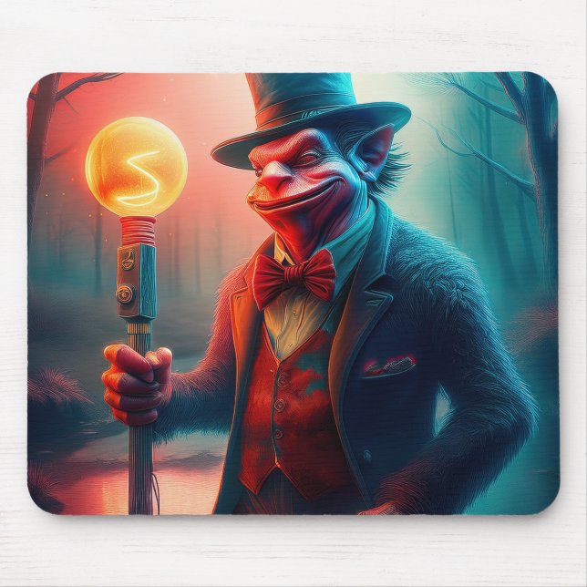 Sneering Troll Strolls Through Charred Forest Mouse Pad (Front)