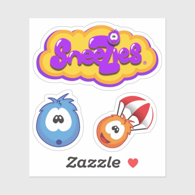 Sneezies Game Logo with Bonus Sneezies Sticker (Sheet)