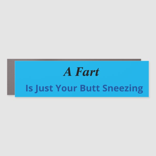 Sneezing Butt Fart Car Magnet (Front)