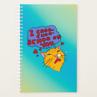 Sneezing Orange Cat With Funny Text Planner