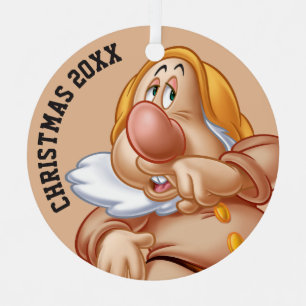 Sneezy 3 metal ornament