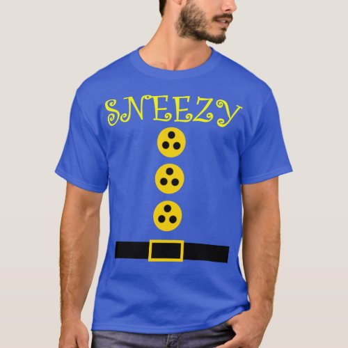 Sneezy Dwarf Costume Funny Halloween Gift idea T_Shirt