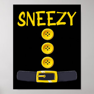 Sneezy Dwarf Halloween Costume Color Matching Slee Poster