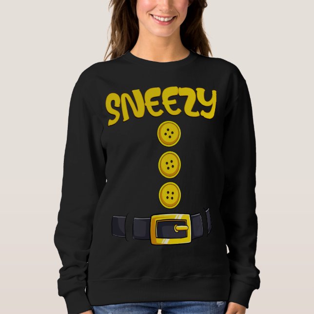 Sneezy Halloween Dwarf Costume Color Matching Sweatshirt (Front)