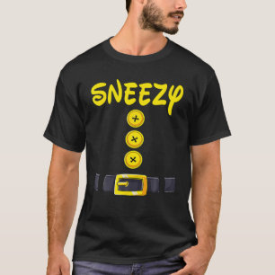Sneezy Halloween Dwarf Costume Color Matching T-Shirt