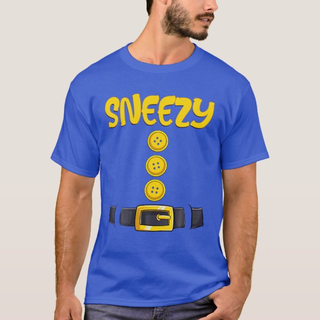 Sneezy Halloween Dwarf Costume Color Matching T-Shirt (Front)