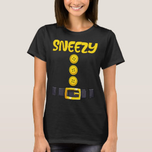 Sneezy Halloween Dwarf Costume Color Matching T-Shirt