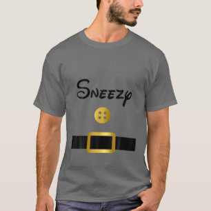 Sneezy Halloween Dwarf Costume Color Matching T-Shirt