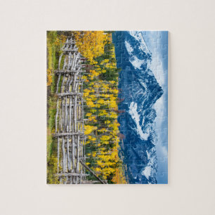 Sneffels Mountain Corral in the Fall - Colorado Jigsaw Puzzle