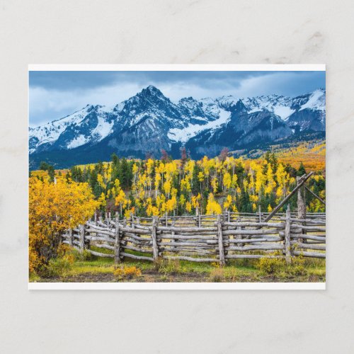 Sneffels Mountain Corral in the Fall _ Colorado Postcard