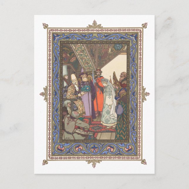 Snegurochka before Tsar Berendei Postcard (Front)