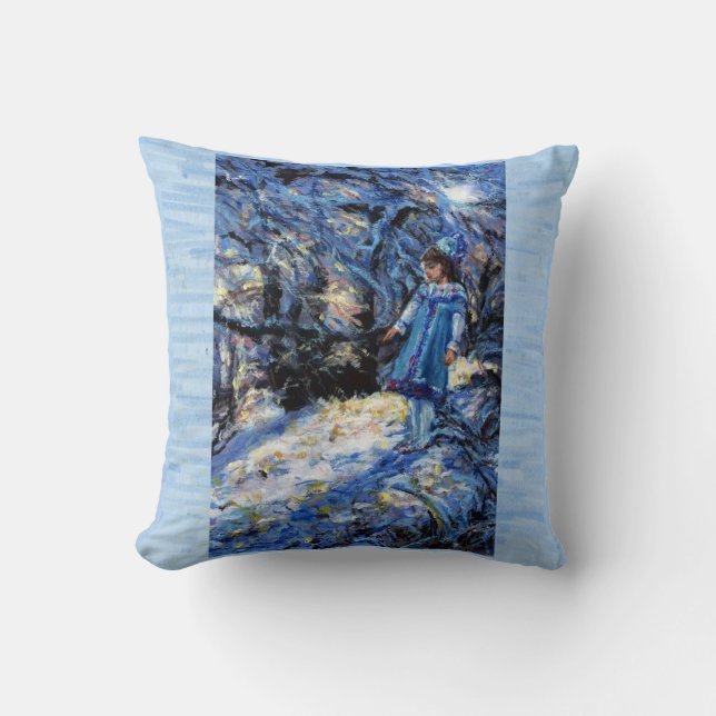 Snegurochka by Alexandra Cook Throw Pillow (Front)