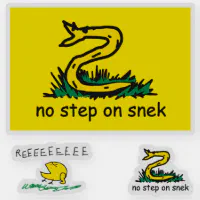 No Step On Snek Gadsden Funny Don't Tread on Me Flag Sticker Decal