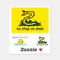 No Step On Snek Gadsden Funny Don't Tread on Me Flag Sticker Decal