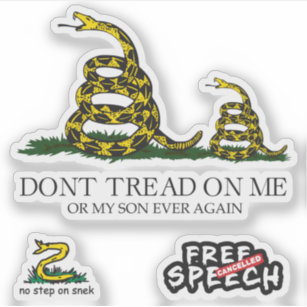 Gadsden Flag Patch Parody Snake Don't Tread On Me No Step On Snek